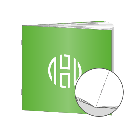 Broschüren Drahtheftung Quadrat