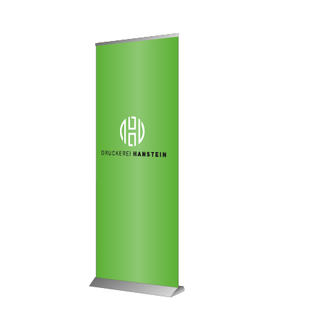 Roll-Up Deluxe | B 85 cm x H 153 - 200 cm | einseitig bedruckt